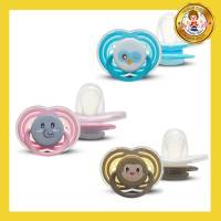 ATTOON CENTER จุกนมซิลิโคน จุกดูดนม จุกหลอก จุกนมหลอกซิลิโคน จุกดูเล่นหัวแบน Pacifier with holder