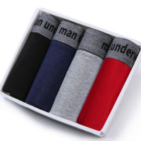 4Pcs Boxer Shorts Underpants Man Mens Panties Men Boxer Underwear Cotton for Male Couple Sexy Set Calecon Large Size Lot Soft