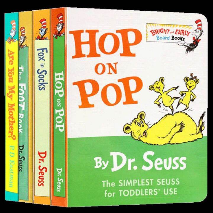 Dr. Seuss, 4 sets of cardboard books, original English picture book, Dr ...