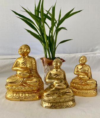 ရှင်ဥပဂုတ္တ ရိုးရိုးနှင့်ကြေးဝါ พระพุทธรูปพม่า พระอุปคุต ปางจกบาตร เนื้อเรซินและทองเหลือง Myanmar Buddha Statue 270750 912121 270638