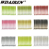 100pcs/ 45mm/0.7g Fishing Lures Soft Lures Fishing Soft Bait Bass Bait Swimbait Craws Swing Impact Carp Fly Fishing Tackle