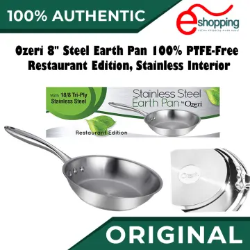  10 Stainless Steel Pan by Ozeri, 100% PTFE-Free Restaurant  Edition