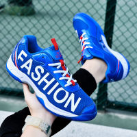 New Fashion Men Women Badminton Shoes Men Tennis Sneakers Blue Mesh Professional Volleyball Tennis Shoes Men Training Sneakers