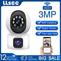 LLSEE,3MP ความละเอียดสูงพิเศษ,WIFI กล้องวงจรปิด,กล้องจิ๋วในร่มไร้สาย,หน้าจอคู่ตาข้างเดียว,โทรสองทาง,การดูการมองเห็นได้ในเวลากลางคืนสี