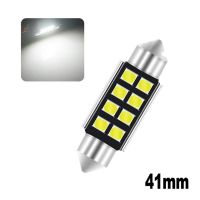 ฟรีข้อผิดพลาดภายในแสงสีขาวไฟติดรถยนต์อ่านหนังสือ12V SMD 8 2835หลอดไฟ Led C10W Mm 41 39 36 31 CANBUS C5w 10ชิ้น