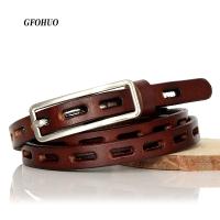 Hot Fashion Return to the ancients Thin belt Pin Buckle Genuine Leather Belt For Women Female Cowskin Leather Dress Collocation