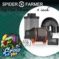 Spider Farmer®6 Inch Inline Fan Combo with Temperature and Humidity Fan Controller