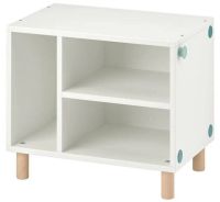 SMUSSLA Bedside table/shelf unit, white (สมุสส์ลา โต๊ะข้างเตียง/ชั้นวาง, ขาว)