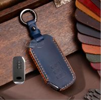 Car Genuine Leather Fob Smart Key Case For KIA Stinger GT CK K9 K900 2020 2021 2022 Chain Holder Interior Accessories