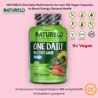 NATURELO One Daily Multivitamin for men With natural vitamins and fruits 120 Vegen Capsules วิตามินรวม เพิ่มพลังงาน