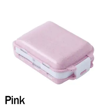 Blue / Pink Medicine Organizer Box PP Fold 3-Layer Large Medicine