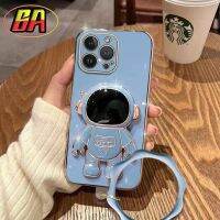 เคสโทรศัพท์ Y12S Y12A สำหรับ VIVO Y20i Y20S Y20 V2026 V2027 V2029 V2032 V2043 Y20SG 3D การ์ตูนน่ารักนักบินอวกาศสี่เหลี่ยมเคสโทรศัพท์ปิดขอบตรงพร้อมสายรัดข้อมือนุ่มป้องกันการกระแทกฝาหลัง