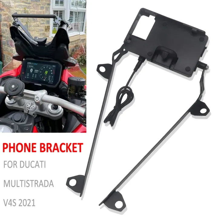 Motorphone/GPS Mount For Ducati Multistrada V4/V4S (2021-2023) | 22mm/12mm Bar Mount, Phone Holder, Navigation Bracket