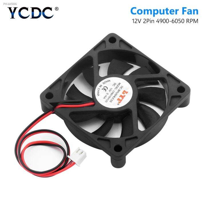 60 X 60 X 12mm 2 Pins 12V DC Cooling Fan Computer PC Case CPU Cooler