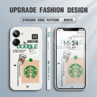 เคสเคสโทรศัพท์โทรศัพท์มือถือสำหรับ Realme 10 Pro 5G เคสโทรศัพท์สำหรับการ์ตูนเด็กหญิงเด็กชายฉลากสตาร์บัคตัวเครื่องขอบด้านข้างฝาหลังป้องกันกล้อง