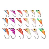 18Pcs/Set Winter Ice Fishing Jigs Metal Bait Lead Head Hook Bait Jigging Fishing Tackles