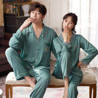 Fiklyc Plus Size Woman Man Couple Sleepwear Lover Pajamas Sets Sexy Female Mens Luxury Solid Pijamas Pyjamas Underwear Low Price