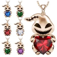 Cool Punk Fashion Necklace For Women Men Retro Hip-Hop Personality Choker Heart Crystal Demon Baby Retro Hipster Evil Jewelry Fashion Chain Necklaces