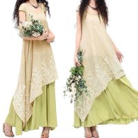 COD SDFGERTYTRRT ZANZEA 2017 Women Cotton Embroidery Maxi Long Shirt Dress Plus Size