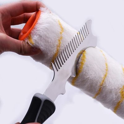 1Pc Paint Brush Comb Brush Roller Cleaner Tool 4 in 1 Mulitifunction Stainless Steel Paintbrushes Rollers Cleaning Maintaining Paint Tools Accessories