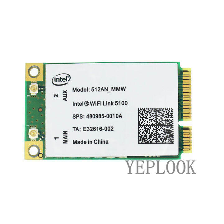 Intel Wifi Card 5100 512AN MMW 300Mbps Wireless PCI-E Wifi Dual Band 2 ...