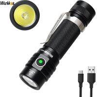 Wurkkos WK03 EDC Flashlight 18650 Torch 1800LM ATR Luminus SST40 LED Rechargeable USB C Light IP68 Waterproof for Hiking Camping Rechargeable  Flashli