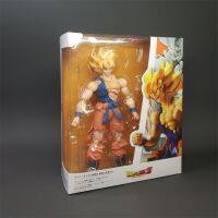 ของเล่นโมเดล Super Saiyan Kakarotto สำหรับสะสมรูปปั้นแอคชั่นเคลื่อนไหวได้บุตรโกคู16ซม. ดราก้อนบอลอนิเมะ SHF