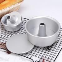 【Modern housewives】ไม่ติดกระทะ Bakeware 6นิ้ว8นิ้วปล่องไฟกลวงแม่พิมพ์อลูมิเนียม DIY แม่พิมพ์อบชีฟองแม่พิมพ์เค้กด้านล่างกลวง