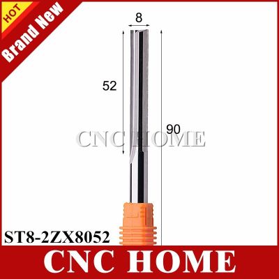 1pc 8mm * 52mm Two Flutes Straight End Mill คาร์ไบด์ CNC Router Bits Slot Milling Cutter สําหรับไม้ 8MM Shank