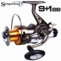 Souilang 3000-8000 Spinning Reels Double Drag Machined Aluninium Spool Carp Fishing Wheel 10BB Left Right Bait Runner Reel