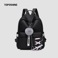 Toposhine Chain Women backpack Ribbons Ladies School Bag 5 Color Girls Straps Small Shoulder Bag Female Travel Soft Backpacks