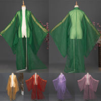 จีนโบราณ Hanfu สีทึบ Tulle Cardigan กว้างแขนเสื้อคลาสสิกเต้นรำเครื่องแต่งกาย Stage Performance เสื้อผ้า Hanbok...