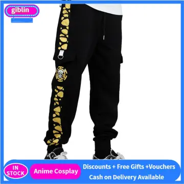 Anime One Piece Trafalgar Law Cosplay Costume Men Cos Unisex Long Trousers  Pants  eBay