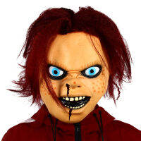 ภาพยนตร์สยองขวัญฮาโลวีนคอสเพลย์ Chucky กับผม Monster Masquerade Latex Deluxe Novelty เครื่องแต่งกาย Party Full Head Props