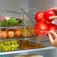 【HOT】 Refrigerator Organizer Drawer Fridge Containers Pantry Stackable