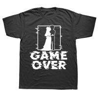 Game Over Bride Groom Bachelor T Shirts Funny Wedding Unisex Graphic Fashion New Cotton Short Sleeve O Neck Harajuku T shirt XS-6XL