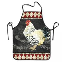 Funny Vintage Poultry Rooster Bib Aprons Men Women Unisex Kitchen Chef Farm Chicken Tablier Cuisine for Cooking Baking Painting