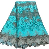 Swiss Voile lace Tulle  fabric 2022 Green latest Stones African cotton fabrics Swiss voile lace popular Dubai style Fabric  Material