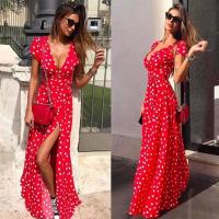 Summer Long Dress Women 2022 Ladies Party Maxi Dress Casual Red White Polka Dot Beach Dress Sundress Vestidos de festa Female