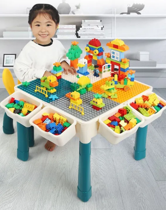 Building Blocks Table with Chair and Storage Lazada PH