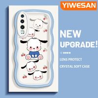 YIWESAN เคสสำหรับ Huawei P30 P30 Pro P30 Lite เคสลายการ์ตูนน่ารัก Pochacco ดีไซน์ใหม่สีสันสดใสน่ารักขอบเป็นคลื่นเลนส์กล้องถ่ายรูปเคสโทรศัพท์โปร่งใสเคสใสกันกระแทก