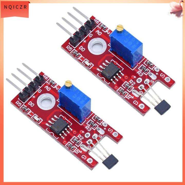 NQICZR 2pcs KY024 Hall Sensors Module Detection Module Linear ic