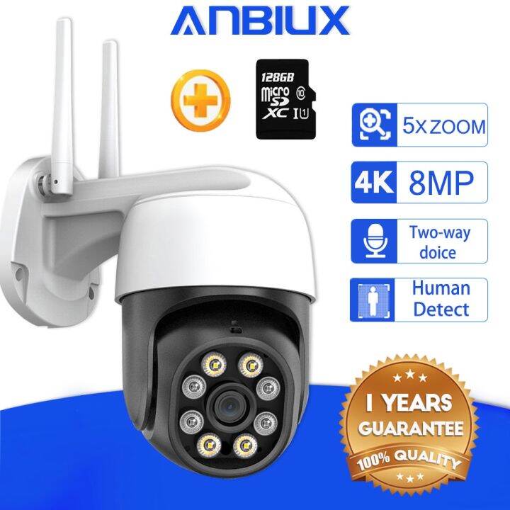 Factory direct sales ANBIUX 8MP HD IP Camera 4K Ai Human Detection 1080P Audio WIFI PTZ Camera