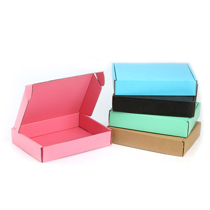 5pcs10pcscolor-gift-box-clothing-transportation-corrugated-packaging-storage-small-carton-carton-custom-size-and-printed-logo