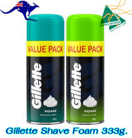 Gillette Shave Foam Sensitive และ Lemon/Lime 333กรัม โฟมโกนหนวด ยิลเลตต์ ยิลเล็ต โฟม แท้จากออสเตรเลีย