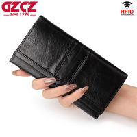 Genuine Leather Women Wallet Lady Clutch Wallets Female Coin Purse Portomonee Clamp Phone Bag Passport Card Holder For Women