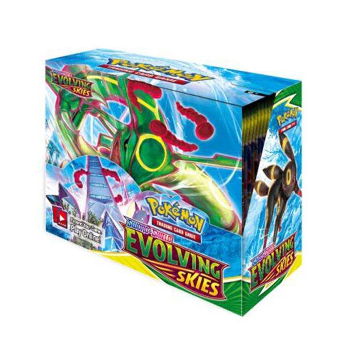 324-360ชิ้นการ์ดโปเกมอนท้องฟ้าที่กำลังพัฒนา-tcg-ส่องแสง-fates-booster-box-การ์ดเทรดคอลเลกชันเกมของเล่นของขวัญสำหรับเด็ก