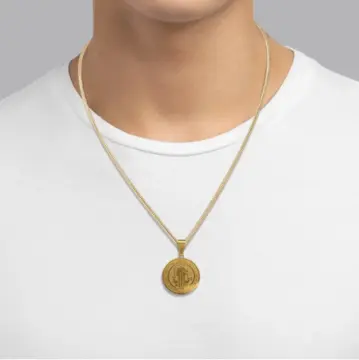 St benedict gold on sale necklace