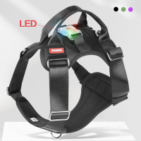 2023ใหม่ LED Luminous Dog Harness ยุทธวิธีสัตว์เลี้ยงการฝึกอบรมเสื้อกั๊ก LED Light สะท้อนแสง No-Pull Dog Harness สำหรับสุนัขขนาดใหญ่ขนาดเล็ก