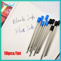COOLEAF 10 pcs/lot 0.5mm ร้อน สำนักงาน ลายเซ็น แกนกลางปลายปากกา หมึกสีน้ำเงิน/ดำ โลหะ ปากกาลูกลื่นแบบเติม